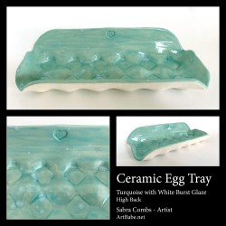 Egg Tray - Turquoise with High Back